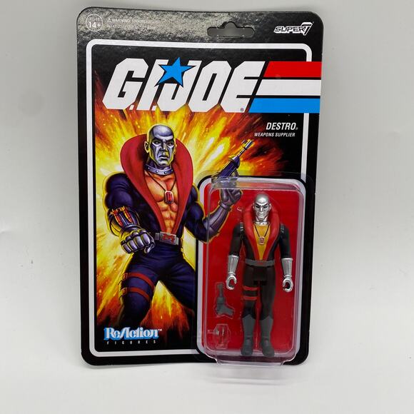 G.I. Joe Reaction Figures Destro Weapons Supplier Hasbro 2021 New Super 7 - Picture 2 of 5